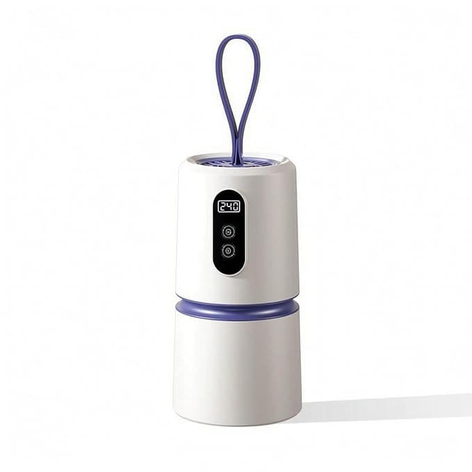 Compact Clothes Dryer with Hanging Strap Space-Saving Mini Clothes Dryer Small Electric Drying Machine for Students, Travelers, Apartments, Dorm Rooms, Travel, White, Flagship UK Plug