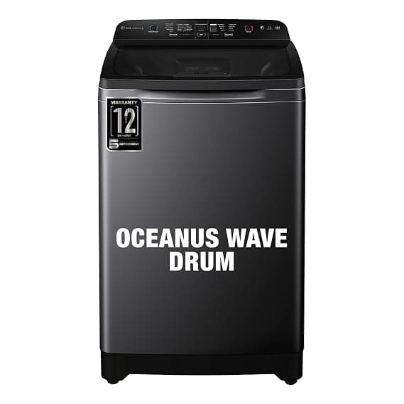 Haier 9 Kg 5 star Fully Automatic Top Loading Washing Machine‎ HSW90-678ES8, Dark Jade Silver, Anti Scaling Technology, Oceanus Wave Drum,& Toughened Glass)