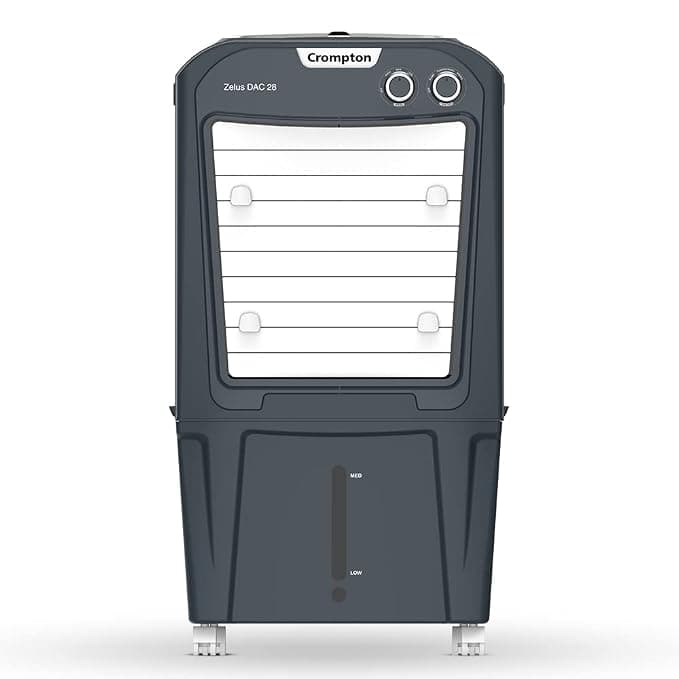 Crompton Zelus 28 Litres Desert Air Cooler for home | Large & Easy Clean Ice Chamber | 4-Way Air Deflection | High Density Honeycomb Pads | Everlast Pump | Auto Fill