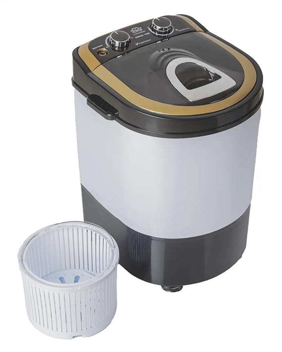 DMR Model No DMR 30-1208 Single Tube Top Load Portable 3 kg 2 Star Mini Washing Machine with With 1.5kg Spin Dryer Basket (Black) - With 1 year Free Spare Supply warranty.