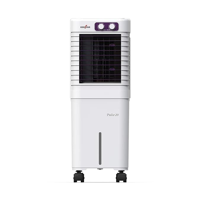 Kenstar PULSE HC 20 Portable/Room/Personal Air Cooler For Home| Honeycomb Pad |High Speed Fan |15 Ft Powerful Air Throw|Inverter compatible |Portable Cooler-Room|1-Yr Product Warranty|White & Purple