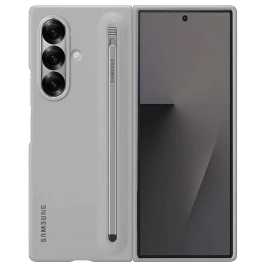 Magnetic Original for Samsung Galaxy Z Fold 7 Case/Cover with S Pen & Front Screen Protector | 360° Full Protection Cover | Slim Matte Hard Back Case | Premium Shockproof Design (Light Gray)