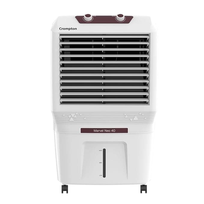 Crompton Marvel Neo Inverter Compatible Portable Personal Air Cooler (40L, White).