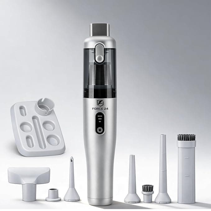 Premium Vacuum Cleaner for Home & Car Use | 4 in 1 Cordless Vacuum Cleaner & Blower | HEPA Filter | Rechargeable 6000mAh | 3 Speed Suction Upto 18000PA | BLDC Motor | 1 Year Warranty