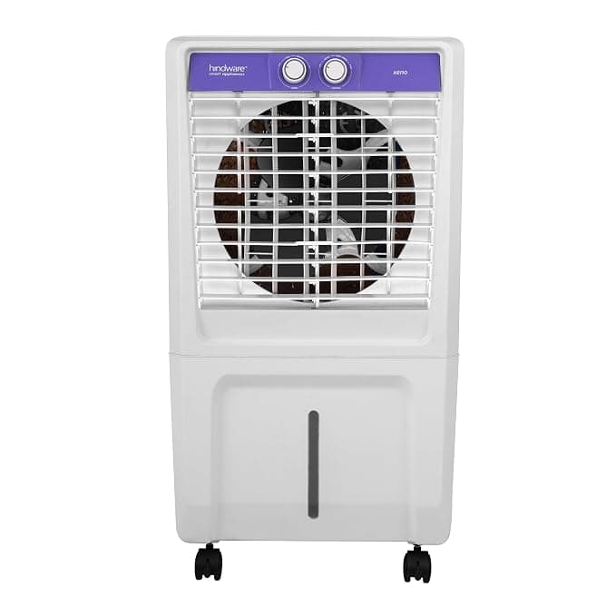 Hindware Smart Appliances Xeno 58L Personal Air cooler | Fan Based | 13 Inc. Fan Blade and Ice Chamber | White & Lavender