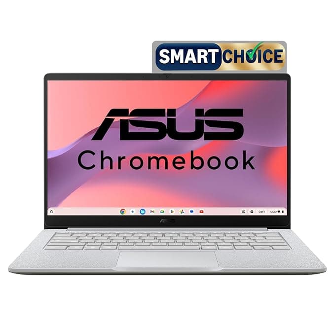ASUS Chromebook CX1405 (2026), Smartchoice,Intel N50 Processor, Intel UHD iGPU, 8GB RAM, 128GB SSD, FHD, 14" (35.5 cm), Chrome OS, Pure Grey, 1.39 Kg, CX1405CTA-S60622, 42WHrs, Thin & Light Laptop