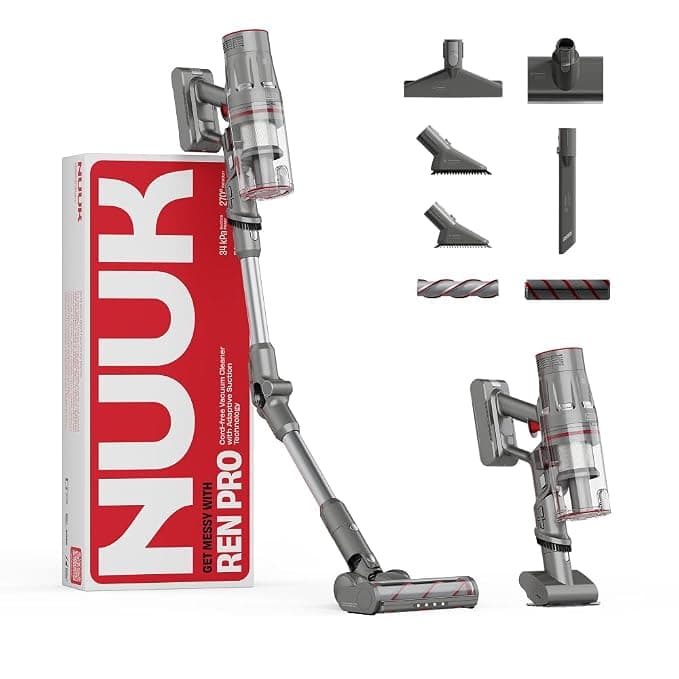 NUUK REN PRO Cordless Stick Vacuum Cleaner for Home, Carpet & Pet Hair