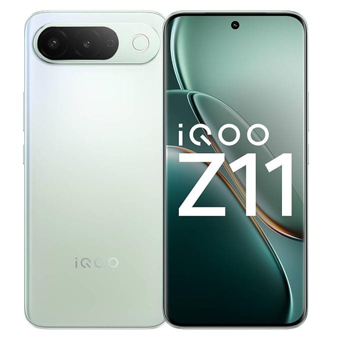 iQOO Z11 5G (Aurora Green, 8GB RAM, 256GB Storage) | India's 1st MediaTek Dimensity 7500 Turbo Processor* | 3D Curved Display- Brightest Display in the Segment* | AI Captions- Record & Recap*