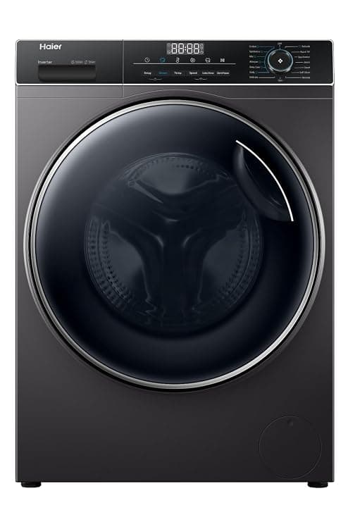 Haier 8 Kg 5 Star Inverter Direct Motion Motor Fully Automatic Front Load Washing Machine (HW80-IM12929CS8U1, 525 Super Drum, Puri Steam, Dark Jade Silver)