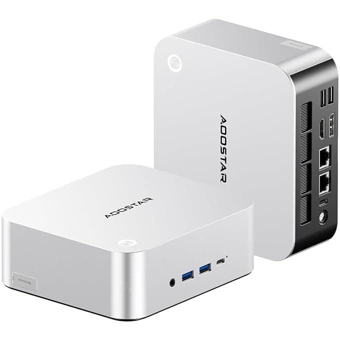 AOOSTAR MACO AMD Ryzen 7 H255 Mini PC(8C/16T, up to 4.9GHz), 24GB DDR5 RAM 1TB PCIe4.0 SSD, Radeon 780M Graphics Mini Computer, Support Four Display, with OCuLink Dual USB4, Dual 2.5G LAN/HDMI/WIFl6