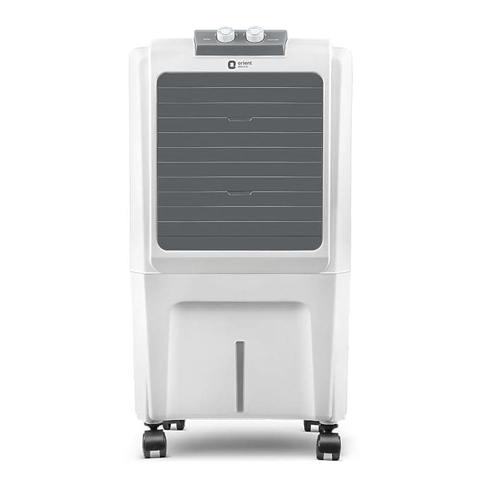 Orient Electric Durachill 40 L Portable Air Cooler For Home | Densenest Honeycomb Pads |More Air Delivery | Fully Collapsible Louvers |Inverter Compatible | 1 Year Warranty by Orient | White & Grey