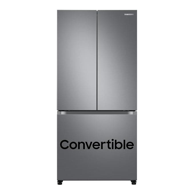 Samsung 550 L, Convertible, Digital Inverter, Frost Free French Door Refrigerator (RF57A5032S9/TL, Silver, Refined Inox)