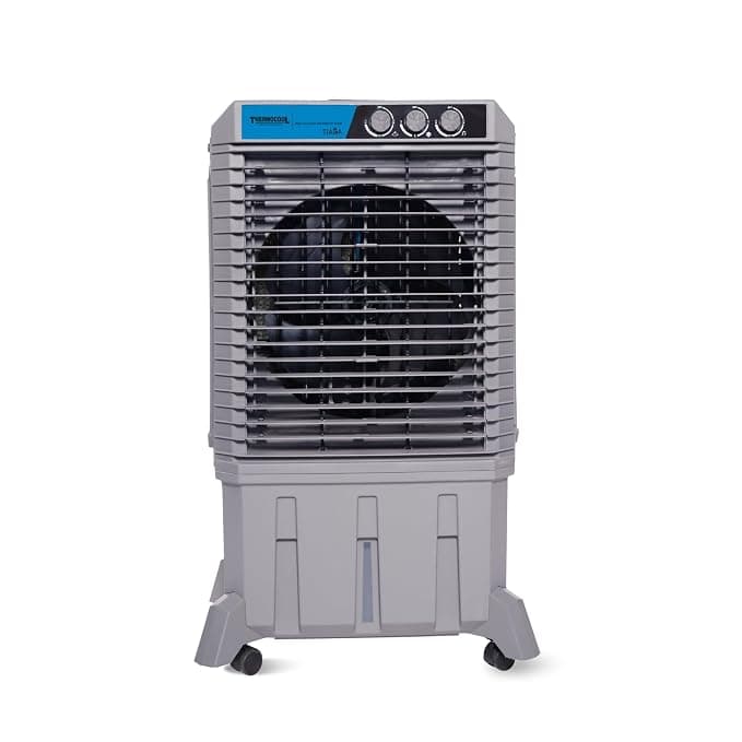 Thermocool Tiara 75Ltr Desert Air Cooler with Wheel for Home | High Speed Fan | 35ft Powerful Air Throw | Inverter Compatible | Honeycomb | Collapsible Louvres | 1 Year Warranty | Grey