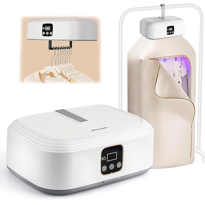 Portable Electric Clothes Drying Heater with Foldable Drying Bag & Remote Control | Fast Hot Air Clothes Dryer Machine | Digital Timer | Energy Efficient Laundry Dryer