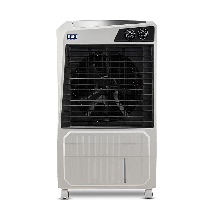 KUHL Brizo DC-105 Portable Desert Air Cooler|200W| 105L Capacity| 16" Blades| Honeycomb Cooling Pads for long-lasting Cooling| Powerful Air Delivery| 1350 RPM | 32ft Air Throw| Inverter Compatible