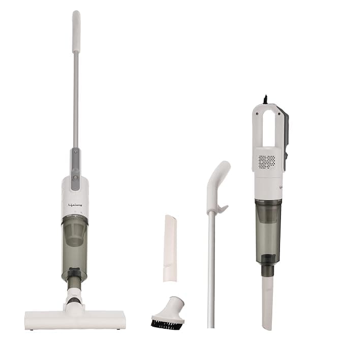 Lifelong 2-in-1 Handheld & Stick Vacuum Cleaner | 14KPA Suction | HEPA Filter | 3 Cleaning Heads for Dust Mite, Bed, Sofa, Floor | Click Lock Detachable Dust Cup | For Home Use Dry Vacuuming (LLVC922)