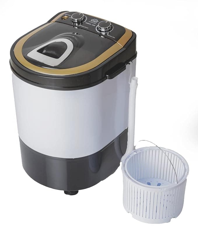 DMR Portable Semi Automatic Top-Loading Mini Washing Machine 3 kg -With Dryer Basket (DMR 30-1208 (W2Yr), Blk) With 2 year Free Spare supply warranty
