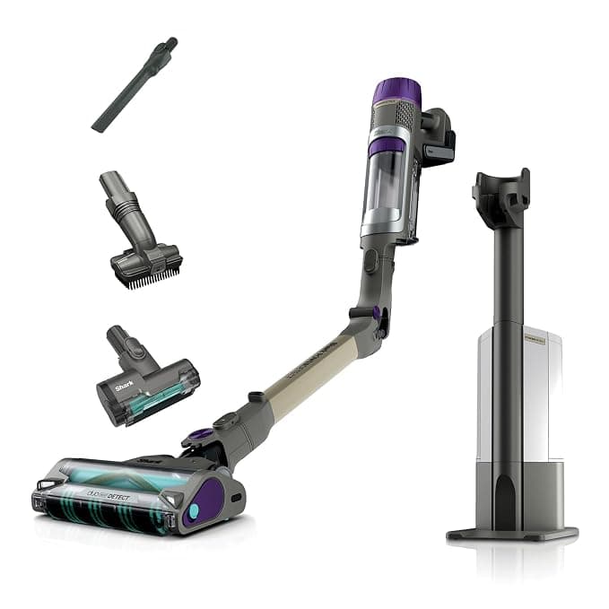 Shark PowerDetect IP3251INT | Cordless Stick Vacuum with Auto-Charging and Auto Empty Dock | No Manual Emptying Upto 45 Days | 380W, 70 min runtime | Forward & Reverse Cleaning | Anti-Hair Wrap