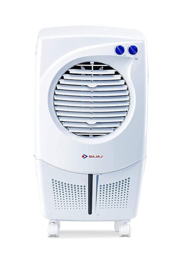 Bajaj PCF 25 DLX 24L Personal Air Cooler with Honeycomb Pads, Turbo Fan Technology, Powerful Air Throw and 3-Speed Control, White
