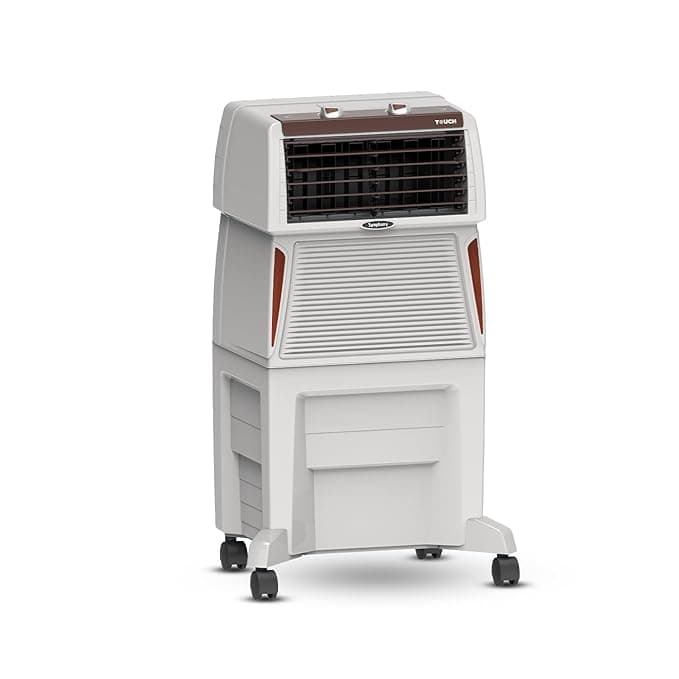 Symphony Touch 50 Desert Air Cooler | High-Efficiency Cooling Pad | 185W | CFD Technology for Uniform Cooling | Fully Closable Louvers | Stylish & Compact Desert Air Cooler