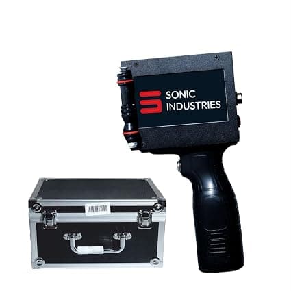 SONIC INDUSTRIES-New LounchInkjet Printer TIJ 2.5 Thermal Foaming Handheld Manual Touch Screen | Inbuilt Barcode & QR Code | USB Storage Support Heavy Duty Model Ink Cartridge (1500mAh, Black, 25mm)