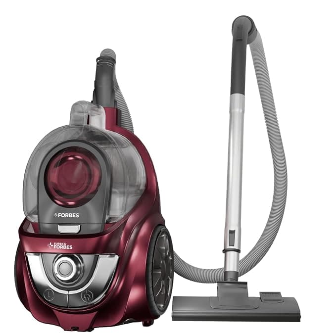 Eureka Forbes Tornado Vacuum Cleaner | Powerful 24 kPa Suction | Metal Telescopic Tube | Cyclonic Technology | 2.5 L Bagless Tank | Compact & Easy to Use |HEPA Filter | Vario Power | Auto cord winding