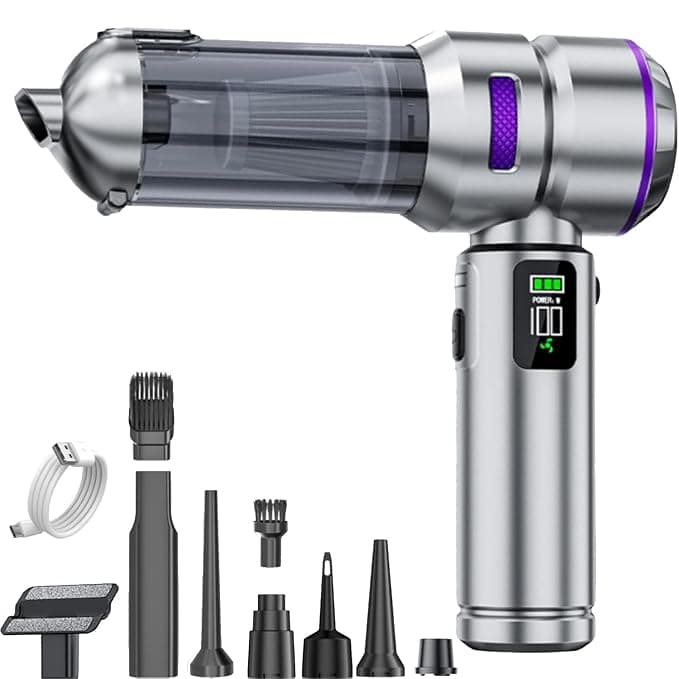 ARCTICOOL Vacuum Cleaner for House, 18000Pa Powerful Suction Car Vacuum Cleaner, Cordless Portable Vacuum Cleaner with 6000mAh Battery, Lightweight Handheld Vacuum Cleaners for Car Use, Home, Office