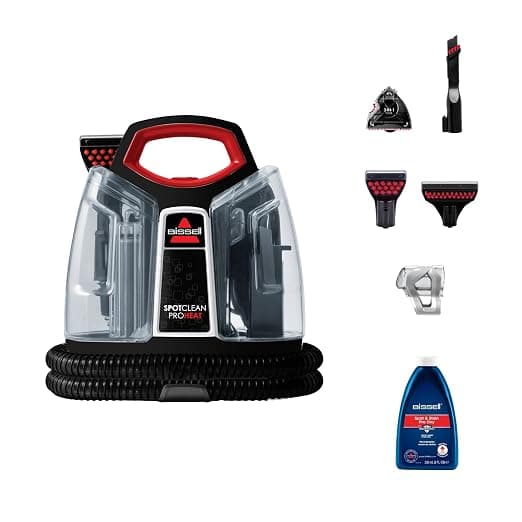 BISSELL® Portable Wet & Dry Vacuum Cleaner|Heatwave Technology removes Curry & Tough Stains|Deep Cleans Carpet, Sofa, Curtains, Mattress, Refreshes Garments|2 Yrs Warranty|Cleaning Formula incl