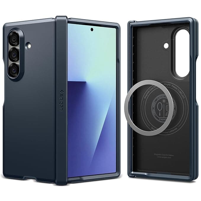 Spigen Tough Armor Pro MagFit for Samsung Galaxy Z Fold 7 Case, Galaxy Z Fold7 Back Cover (2025) - TPU + Poly Carbonate|Metal Slate