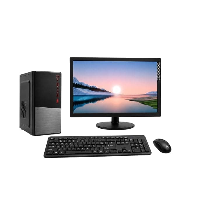 All-in-One Desktop Computer Set with Monitor, Keyboard & Mouse, SSD Ready PC