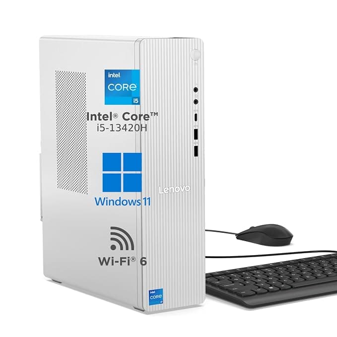 Lenovo IdeaCentre Tower Intel Core i5-13420H (32GB RAM/512GB SSD/Win 11/WiFi 6/USB Calliope Keyboard & Mouse/Grey)