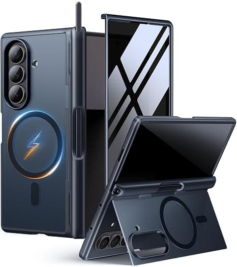 MOBOSI for Samsung Galaxy Z Fold 7 Case with Stylus Pen, Black