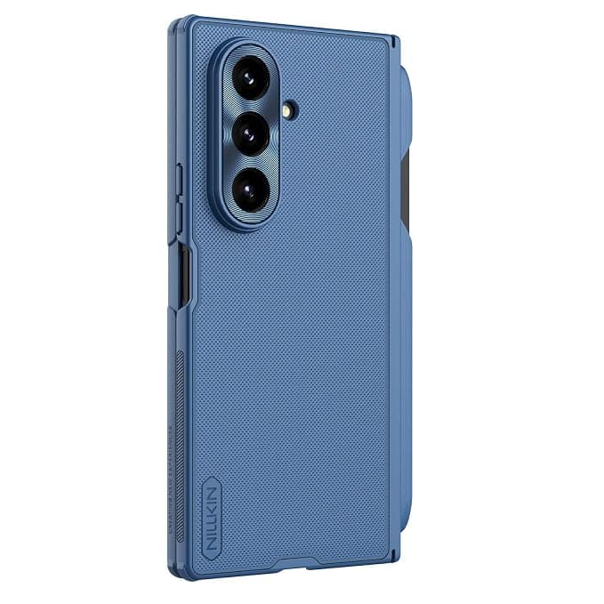 Nillkin Case for Samsung Galaxy Z Fold 7 (8.0" Inch) Super Frosted Shield Fold Magnetic (Works + Mag Safe) 180 Folding 360 Protect + Extra Stylus Blue Color