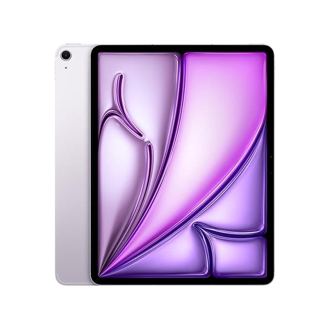 Apple iPad Air 13″ with M3 chip: Built for Apple Intelligence, Liquid Retina Display, 512GB, 12MP Front/Back Camera, Wi-Fi 6E + 5G Cellular, Touch ID, All-Day Battery Life — Purple