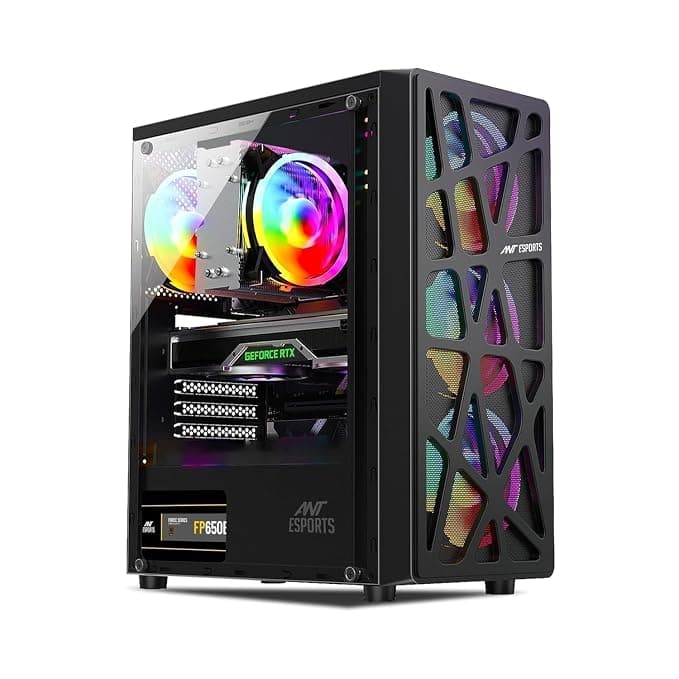 KRYNORCXY® Premium Gaming Desktop PC | i7 4770 Processor | 16GB RAM | High-Speed SSD | HD 4600 Graphics | RGB 4-Fan Cabinet | WiFi | HDMI & VGA | Windows 11 Pro (512GB SSD+1TB HDD)