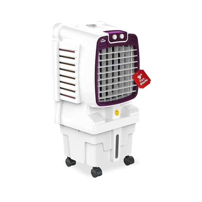 HAVAI Arizona 9 Mini Personal Air Cooler | India’s First 9-Inch Blade Cooler | 2600 RPM | 5 Ft Air Throw | 3-Side Honeycomb | 12L Tank | Motorised Louvers | 80W | Ideal for 50 Sq Ft
