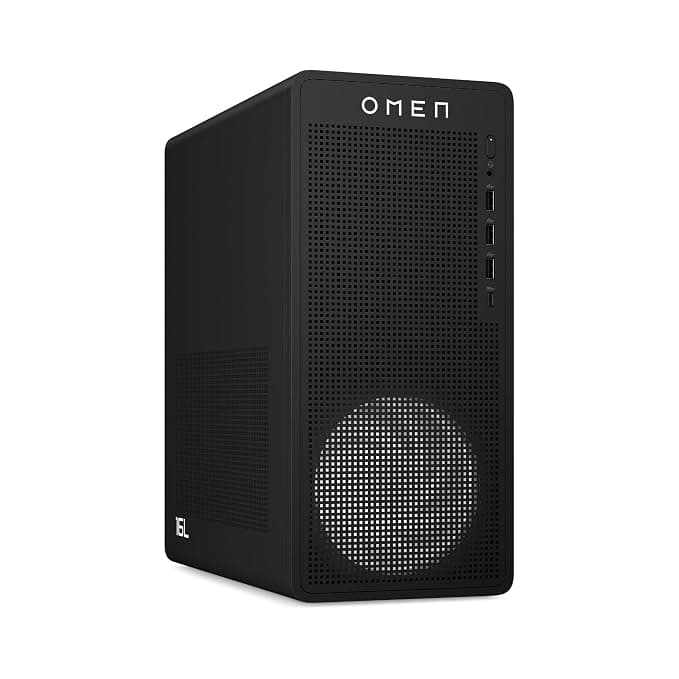 HP Omen 16L Gaming Desktop 14th Gen Intel Core i7-14700F, 8GB NVIDIA GeForce RTX 3050 (32GB DDR5, 2TB SSD) Win11, M365 Basic(1yr)*MSO 2024, Black Metal, 5.57kg, TG03-0013in