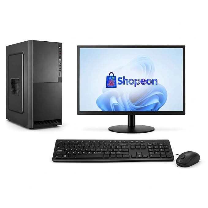Desktop Computer Set, Core i5-2400, 8GB RAM, 128GB SSD, Windows 11, 20 Inch LED Monitor, Keyboard, Mouse & Speakers, Home Office PC, Business Computer
