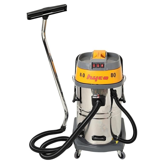 Hyco 60L Wet and Dry Car Wash House Keeping Dual-Use Industrial Vacuum Cleaner with 4500W Triple Copper Wire Motor and Stainless Steel Barrel