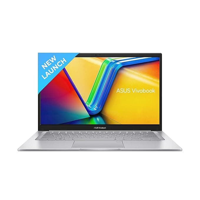 ASUS Vivobook 14, (i5 14th Gen) Intel Core 5 120U, Thin & Light Laptop(16GB RAM/512GB SSD/FHD/14/60Hz/Fingerprint Reader/M365 Basic (1Year)*/Office Home 2024/Cool Silver/1.4 Kg) X1404VAP-EB1541WS