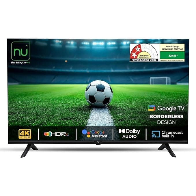 NU 139 cm (55 Inches) New 2025 Borderless Series 4K UHD Smart Google TV LED55UGNX