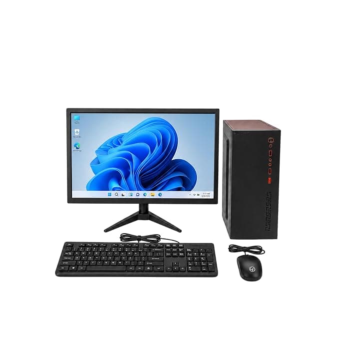 All-in-One Desktop Computer Set with Monitor, Keyboard & Mouse, SSD Ready System, Complete Home & Office PC Setup