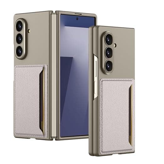 Beautycatcher Galaxy Z Fold 7 Exclusive, Ultra Thin Lightweight Case, Built-in Card Storage, Integrated Tempered Glass Film, Supports Wireless Charging, Frosted Texture, PC Material, Smartphone, All