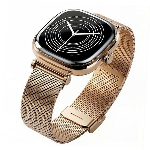 Boat Chrome Ivory Smart Watch for Women, co-Designed with GIVA, 1.7" AMOLED Display, 1000 nits Brightness, Premium Metallic Build, Female Wellness Tracker smartwatch for Women (Rose Gold)